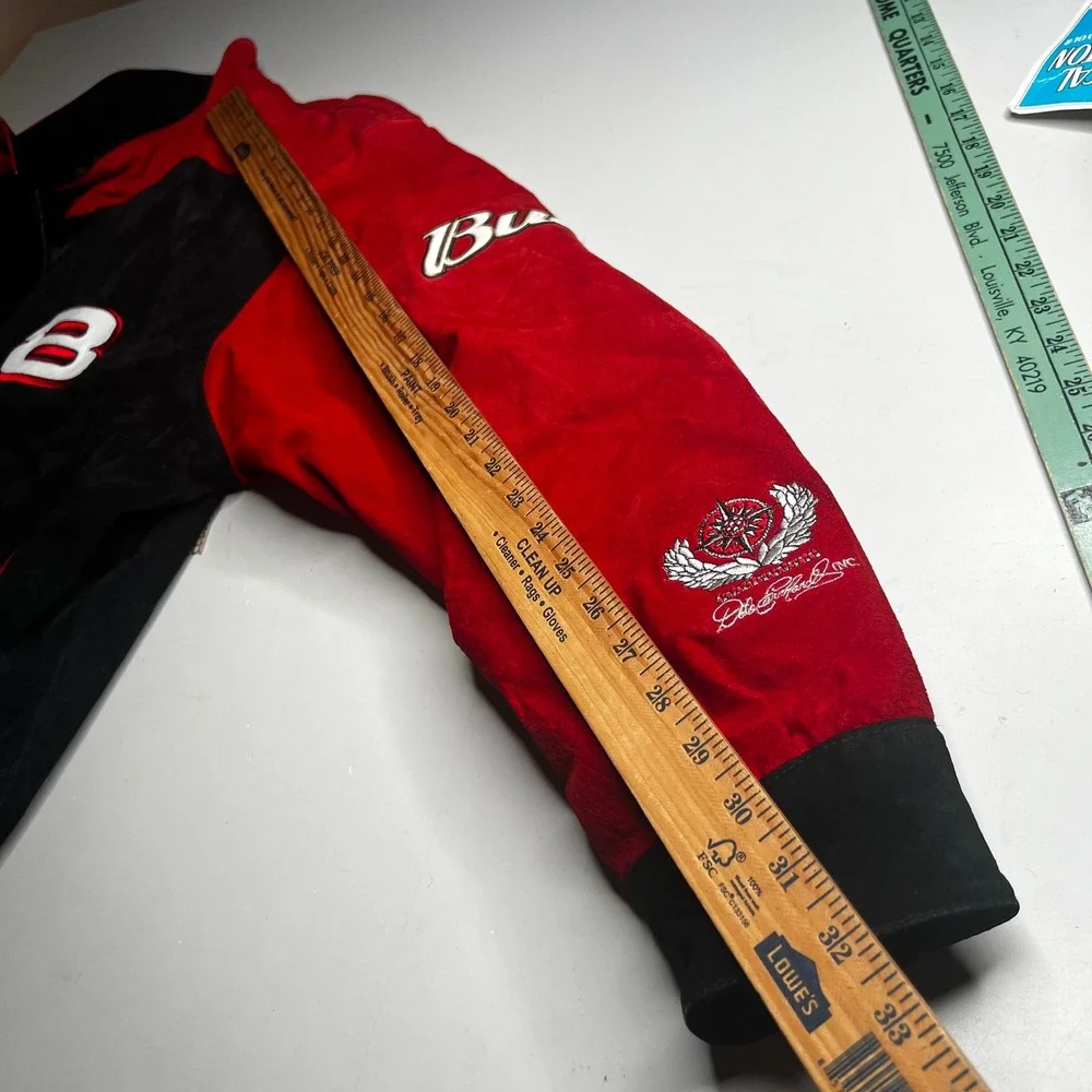 Wilsons Leather Chase Authentics Dale Earnhardt Jr 8 Budweiser NASCAR Jacket XL